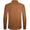 imageAlex Vando Mens Suede Shirt Jackets Long Sleeve Two Pockets Snap Casual Button Down ShirtsBrown