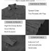 imageAlex Vando Mens Suede Shirt Jackets Long Sleeve Two Pockets Snap Casual Button Down ShirtsCharcoal