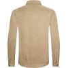 imageAlex Vando Mens Suede Shirt Jackets Long Sleeve Two Pockets Snap Casual Button Down ShirtsKhaki