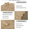 imageAlex Vando Mens Suede Shirt Jackets Long Sleeve Two Pockets Snap Casual Button Down ShirtsKhaki