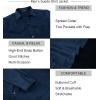 imageAlex Vando Mens Suede Shirt Jackets Long Sleeve Two Pockets Snap Casual Button Down ShirtsNavy