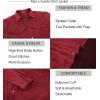 imageAlex Vando Mens Suede Shirt Jackets Long Sleeve Two Pockets Snap Casual Button Down ShirtsWine