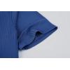 imageAlex Vando Mens Knitted Dress Shirts 8Way Stretch Easy Care Solid Short Sleeve Shirt for Men62 Royal