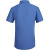 imageAlex Vando Mens Knitted Dress Shirts 8Way Stretch Easy Care Solid Short Sleeve Shirt for Men62 Royal