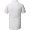 imageAlex Vando Mens Knitted Dress Shirts 8Way Stretch Easy Care Solid Short Sleeve Shirt for Men62 White