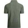 imageAlex Vando Mens Knitted Dress Shirts 8Way Stretch Easy Care Solid Short Sleeve Shirt for MenGreenRed