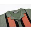imageAlex Vando Mens Knitted Dress Shirts 8Way Stretch Easy Care Solid Short Sleeve Shirt for MenGreenRed