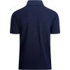imageAlex Vando Mens Knitted Dress Shirts 8Way Stretch Easy Care Solid Short Sleeve Shirt for MenNavyblue