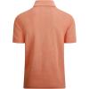 imageAlex Vando Mens Knitted Dress Shirts 8Way Stretch Easy Care Solid Short Sleeve Shirt for MenOrangeWhite
