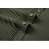 imageAlex Vando Mens Knitted Dress Shirts 8Way Stretch Easy Care Solid Short Sleeve Shirt for MenStripe Army