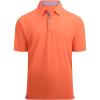 imageAlex Vando Mens Golf Shirt Moisture Wicking QuickDry Solid Short Sleeve Polo Shirts for MenOrange 09