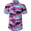 imageAlex Vando Mens Hawaiian Shirts Casual Short Sleeve Aloha Beach Shirt Suits