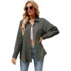 imageAlex Vando Womens Casual ButtonDown Shirt Long Sleeve Stylish Oversized Blouses