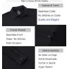 imageAlex Vando Mens Knit Dress Shirts Seamless Collar Long Sleeve Super Stretch Sports Shirts for MenBlack