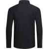 imageAlex Vando Mens Knit Dress Shirts Seamless Collar Long Sleeve Super Stretch Sports Shirts for MenBlack