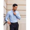 imageAlex Vando Mens Knit Dress Shirts Seamless Collar Long Sleeve Super Stretch Sports Shirts for MenBlue