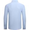 imageAlex Vando Mens Knit Dress Shirts Seamless Collar Long Sleeve Super Stretch Sports Shirts for MenBlue