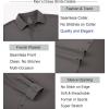 imageAlex Vando Mens Knit Dress Shirts Seamless Collar Long Sleeve Super Stretch Sports Shirts for MenCharcoal