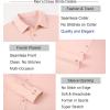 imageAlex Vando Mens Knit Dress Shirts Seamless Collar Long Sleeve Super Stretch Sports Shirts for MenPink