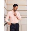 imageAlex Vando Mens Knit Dress Shirts Seamless Collar Long Sleeve Super Stretch Sports Shirts for MenPink