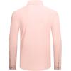 imageAlex Vando Mens Knit Dress Shirts Seamless Collar Long Sleeve Super Stretch Sports Shirts for MenPink