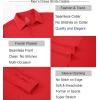 imageAlex Vando Mens Knit Dress Shirts Seamless Collar Long Sleeve Super Stretch Sports Shirts for MenRed