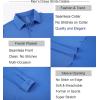 imageAlex Vando Mens Knit Dress Shirts Seamless Collar Long Sleeve Super Stretch Sports Shirts for MenRoyal