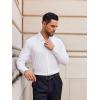 imageAlex Vando Mens Knit Dress Shirts Seamless Collar Long Sleeve Super Stretch Sports Shirts for MenWhite