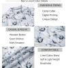 imageAlex Vando Mens Print Button Down Shirts Linen Cotton Camp Collar Long Sleeve Casual ShirtsWhite Leaf
