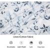 imageAlex Vando Mens Print Button Down Shirts Linen Cotton Camp Collar Long Sleeve Casual ShirtsWhite Leaf