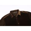 imageAlex Vando Mens Velvet Shirts Regular Fit Long Sleeve Soft Stretch Casual Button Down ShirtCoffee
