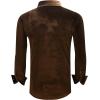 imageAlex Vando Mens Velvet Shirts Regular Fit Long Sleeve Soft Stretch Casual Button Down ShirtCoffee