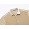 imageAlex Vando Mens Velvet Shirts Regular Fit Long Sleeve Soft Stretch Casual Button Down ShirtKhaki