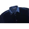 imageAlex Vando Mens Velvet Shirts Regular Fit Long Sleeve Soft Stretch Casual Button Down ShirtNavy