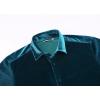 imageAlex Vando Mens Velvet Shirts Regular Fit Long Sleeve Soft Stretch Casual Button Down ShirtPeacock Blue