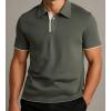imageAlex Vando Mens Polo Shirt Cotton Blend Fashion Casual Polo Shirts for MenGreen