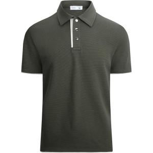 imageAlex Vando Mens Polo Shirt Cotton Blend Fashion Casual Polo Shirts for MenGreen