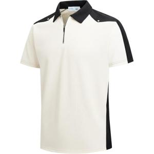imageAlex Vando Mens Polo Shirt Cotton Blend Fashion Casual Polo Shirts for MenWestern Apricot