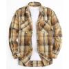 imageAlex Vando Mens Button Down Shirts Regular Fit Long Sleeve Casual Plaid Flannel ShirtDistressed Brown