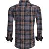 imageAlex Vando Mens Button Down Shirts Regular Fit Long Sleeve Casual Plaid Flannel ShirtSnow BlueBrown