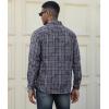imageAlex Vando Mens Button Down Shirts Regular Fit Long Sleeve Casual Plaid Flannel ShirtSnow Charcoal