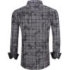 imageAlex Vando Mens Button Down Shirts Regular Fit Long Sleeve Casual Plaid Flannel ShirtSnow Charcoal