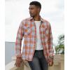 imageAlex Vando Mens Button Down Shirts Regular Fit Long Sleeve Casual Plaid Flannel ShirtSnow Red