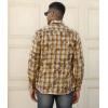 imageAlex Vando Mens Button Down Shirts Regular Fit Long Sleeve Casual Plaid Flannel ShirtSnow Yellow