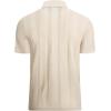 imageAlex Vando Mens Knitted Dress Shirts 8Way Stretch Easy Care Solid Short Sleeve Shirt for MenHerringbone Apricot