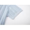 imageAlex Vando Mens Knitted Dress Shirts 8Way Stretch Easy Care Solid Short Sleeve Shirt for MenHerringbone Blue