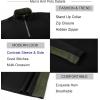 imageAlex Vando Mens Long Sleeve Zipper Golf Shirts Color Block Texture Polo Shirt for MenBlack