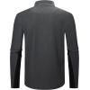 imageAlex Vando Mens Long Sleeve Zipper Golf Shirts Color Block Texture Polo Shirt for MenDark Grey