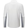 imageAlex Vando Mens Long Sleeve Zipper Golf Shirts Color Block Texture Polo Shirt for MenWhite