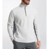 imageAlex Vando Mens Long Sleeve Zipper Golf Shirts Color Block Texture Polo Shirt for MenWhite